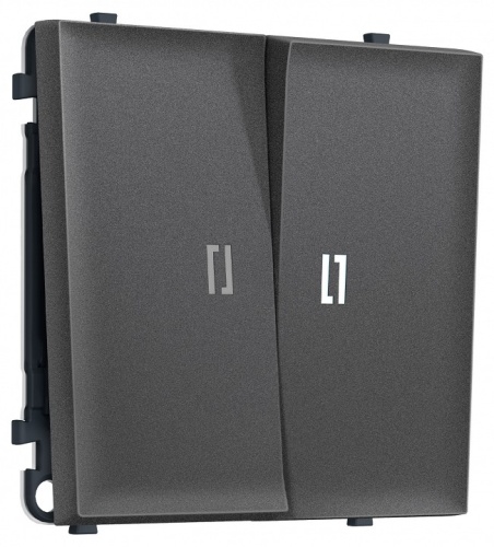 Выключатель проходной двухклавишный с подсветкой без рамки Ambrella Volt MS MS654035 в Нижнем Новгороде