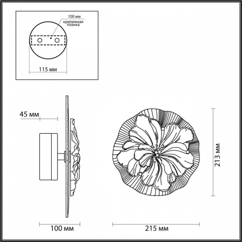 Накладной светильник Odeon Light Fiore 6614/8WL в Архангельске фото 2