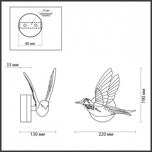 Накладной светильник Odeon Light Colombella 4341/3WLA в Нижнем Новгороде фото 2