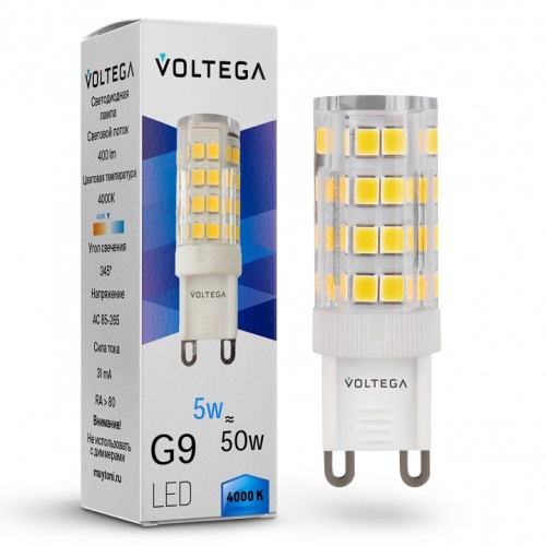 Лампа светодиодная Voltega Simple Capsule G9 5Вт 4000K 7186 в Чайковском фото 2