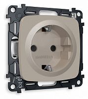 Розетка с заземлением и со шторкой, без рамки Ambrella Volt OMEGA MO367010 в Нижнем Новгороде