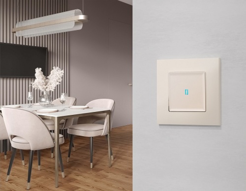 Выключатель самовозвратный одноклавишный с подсветкой, без рамки Ambrella Volt MA MA322060 в Нижнем Новгороде фото 3