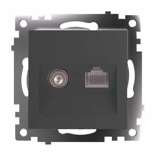 ТВ-розетка и розетка Ethernet RJ-45 без рамки Stekker Катрин 49417 в Нижнем Новгороде фото 2