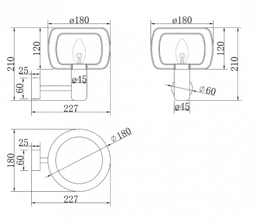 Бра Maytoni Vision MOD411WL-01G в Белово фото 4