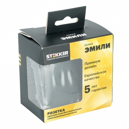 Розетка без заземления и со шторкой, без рамки Stekker Эмили 50250 в Нижнем Новгороде фото 6
