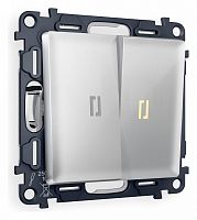 Выключатель двухклавишный с подсветкой без рамки Ambrella Volt ALFA MA404010 в Нижнем Новгороде