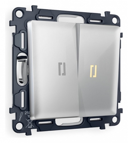 Выключатель двухклавишный с подсветкой без рамки Ambrella Volt ALFA MA404010 в Нижнем Новгороде