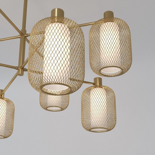 Люстра на штанге Eurosvet Voile 30192/8 золото в Нижнем Новгороде фото 2