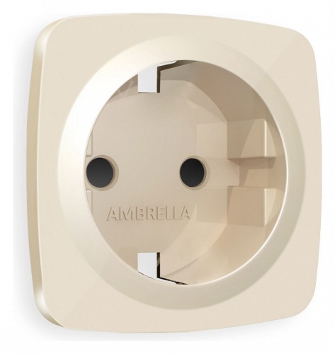 Накладка для розетки с заземлением и со шторками Ambrella Volt OMEGA OP3070 в Нижнем Новгороде