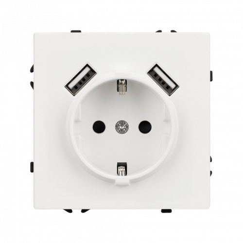 Розетка с заземлением и со шторкой и 2хUSB type A, без рамки Arlight NOBE 054288(1) в Нижнем Новгороде фото 3