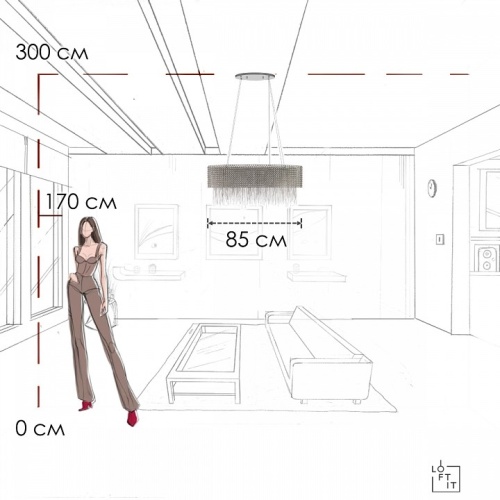 Подвесной светильник Loft it Opera 10406/850L в Нижнем Новгороде фото 8