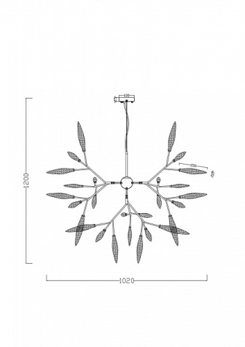Подвесная люстра Freya Iris FR5067PL-36B в Нижнем Новгороде фото 7