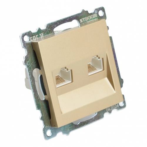 Розетка двойная Ethernet RJ-45 без рамки Stekker Катрин 50009 в Нижнем Новгороде фото 9