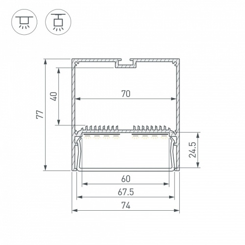 Профиль накладной Arlight LINE 059813 в Нижнем Новгороде фото 2
