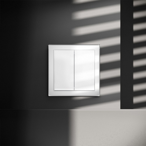 Выключатель двухклавишный с подсветкой без рамки Voltum S70 VLS020201 в Нижнем Новгороде фото 5