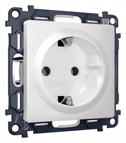 Розетка с заземлением, без рамки Ambrella Volt ALFA MA126010 в Нижнем Новгороде