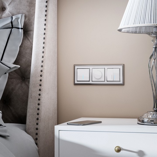 Выключатель проходной одноклавишный с подсветкой без рамки Werkel белый W1112101 в Нижнем Новгороде фото 4