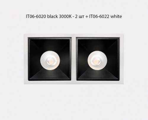 Встраиваемый светильник Italline IT06-6020 IT06-6020 black 3000K - 2 шт. + IT06-6022 black в Слободском фото 2