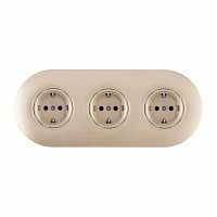 Розетка с заземлением и со шторкой Arte Milano SET08-3 SET08-3-40-1x3 shampan в Нижнем Новгороде