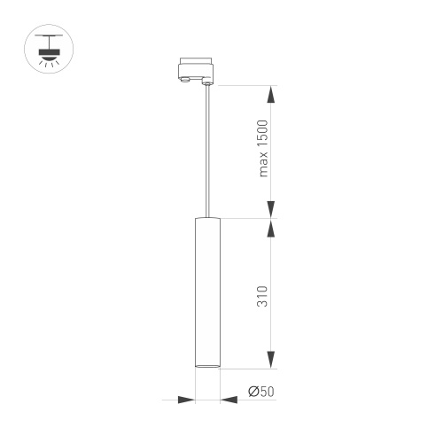 Светильник LGD-PIPE-TRACK-HANG-2TR-R50-9W Day4000 (BK, 40 deg, 230V) (Arlight, IP20 Металл, 3 года) в Арзамасе фото 2