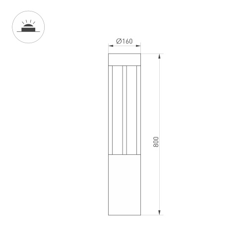 Светильник LGD-CASTELLO-BOLL-H800-20W Warm3500-MIX (GR, 80 deg, 230V) (Arlight, IP65 Металл, 5 лет) в Можге фото 10