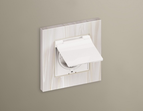 Розетка с заземлением и со шторкой, без рамки с крышкой Ambrella Volt ALFA MA108010 в Нижнем Новгороде фото 4