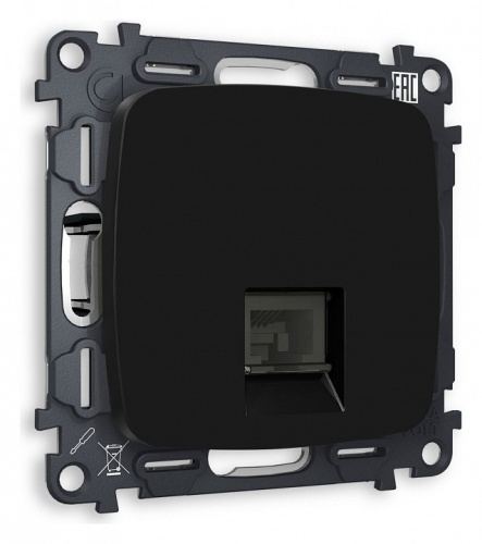 Розетка Ethernet RJ-45 и со шторками, без рамки Ambrella Volt OMEGA MO812010 в Нижнем Новгороде