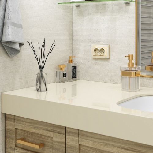 Рамка для двойной розетки Werkel Snabb (слоновая кость/золото) W0081932 в Нижнем Новгороде фото 2