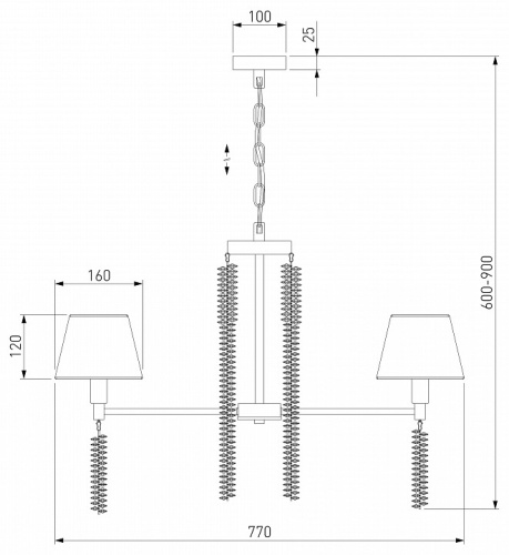 Подвесная люстра Eurosvet Charuel 60148/5 матовое золото в Нижнем Новгороде фото 2