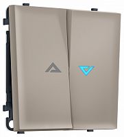 Выключатель самовозвратный двухклавишный с подсветкой, без рамки Ambrella Volt MS MS364460 в Нижнем Новгороде