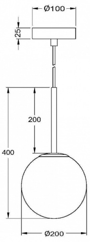 Подвесной светильник Maytoni Basic form MOD321PL-01B1 в Волгограде фото 3