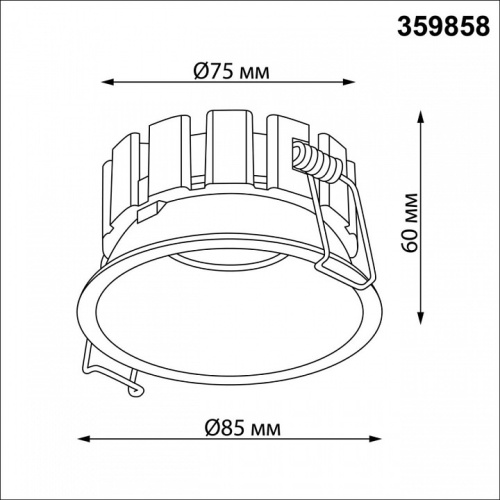 Встраиваемый светильник Novotech SOLIS 359858 в Нижнем Новгороде фото 5