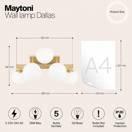 Бра Maytoni Dallas MOD547WL-05BS в Нижнем Новгороде фото 3