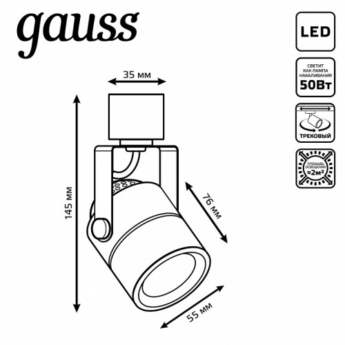 Светильник на штанге Gauss Track Light TR057 в Нижнем Новгороде фото 2