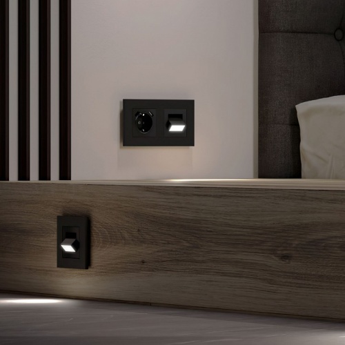 Заглушка для поста с подсветкой, без рамки Werkel Turn (черный матовый) W1154708 в Нижнем Новгороде фото 2