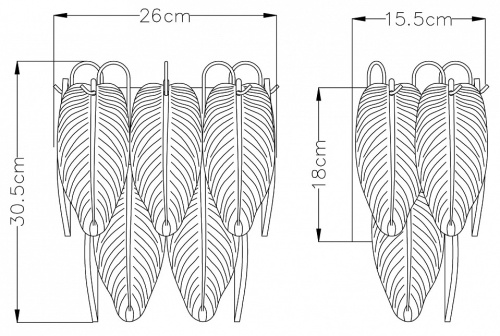Накладной светильник Arte Lamp Evie A4052AP-2SG в Нижнем Новгороде фото 3