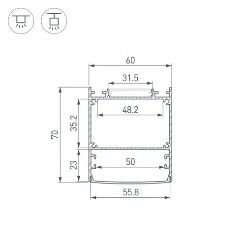 Профиль накладной Arlight SL-LINE 046401 в Нижнем Новгороде фото 2
