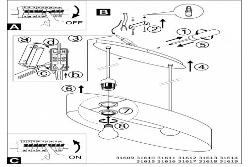 Подвесной светильник Eglo Maserlo 31614 в Нижнем Новгороде фото 2