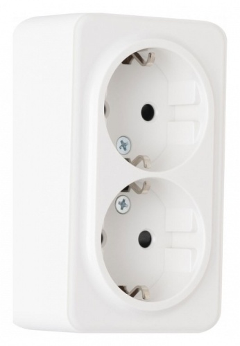 Розетка двойная с заземлением Arte Milano am-310 310.40-2.white в Нижнем Новгороде