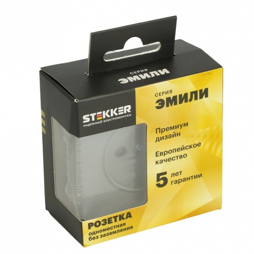 Розетка без заземления и со шторкой, без рамки Stekker Эмили 49954 в Нижнем Новгороде фото 2