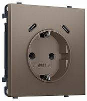 Розетка с заземлением и со шторкой и 2хUSB C, без рамки Ambrella Volt MS MS640510 в Нижнем Новгороде