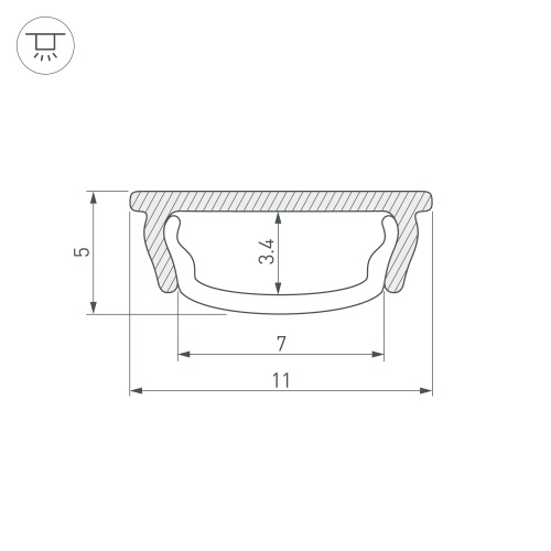 Профиль ARH-BENT-W11-2000 ANOD (Arlight, Алюминий) в Заречном фото 7