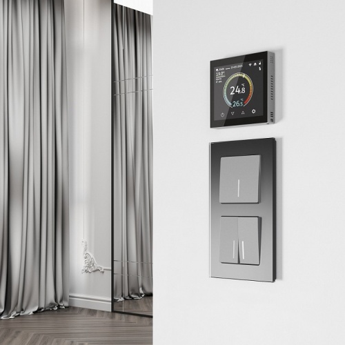 Терморегулятор электромеханический для теплого пола Werkel Сенсорные механизмы черные W1851108 в Нижнем Новгороде фото 3