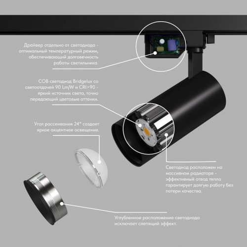 Светильник на штанге Denkirs SOLID KOPER DK6451-BK в Нижнем Новгороде фото 3