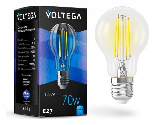 Лампа светодиодная Voltega Crystal E27 7Вт 4000K 7141 в Чайковском