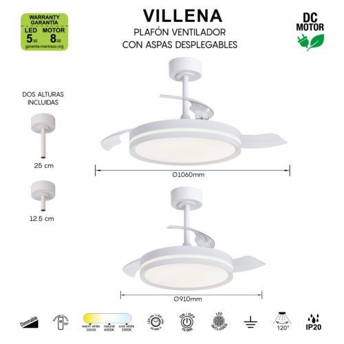 Светильник с вентилятором Mantra VILLENA 9549 в Нижнем Новгороде фото 7