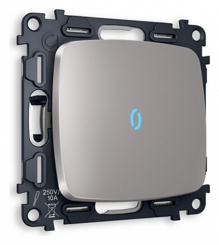 Выключатель проходной одноклавишный с подсветкой без рамки Ambrella Volt OMEGA MO502040 в Нижнем Новгороде