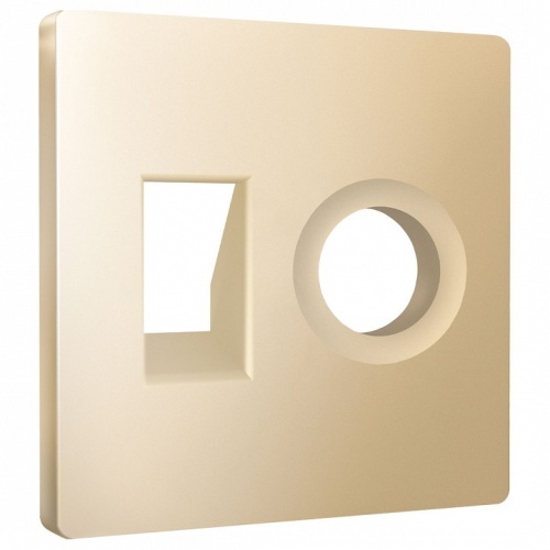 Накладка для ТВ-розетки и RJ-11 или RJ-45 Ambrella Volt ALFA AP6125 в Нижнем Новгороде