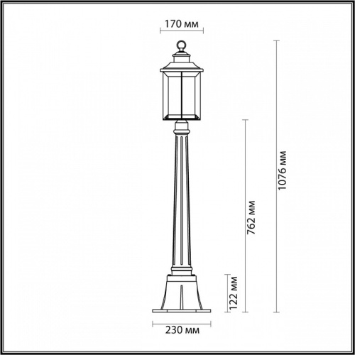 Наземный высокий светильник Odeon Light Mavret 4961/1F в Мегионе фото 2