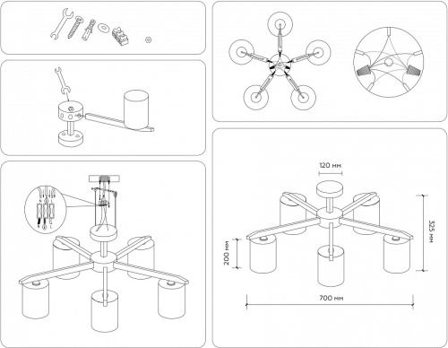 Люстра на штанге Ambrella Light TR TR83113 в Нижнем Новгороде фото 2
